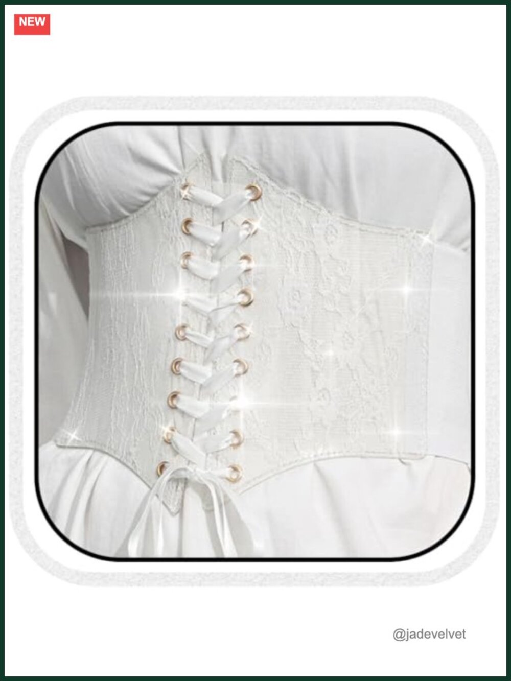 Women Lace Corset Belt PU Faux Leather Elastic Waist Cincher Adjustable Waspie